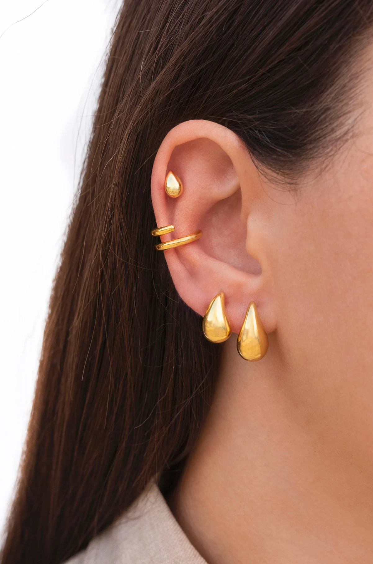 Boucles d'oreilles l'eau - trois tailles