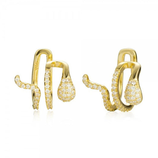 Boucles d'oreilles manchette serpent