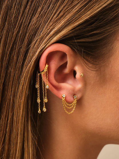 Boucles d'oreilles double attache