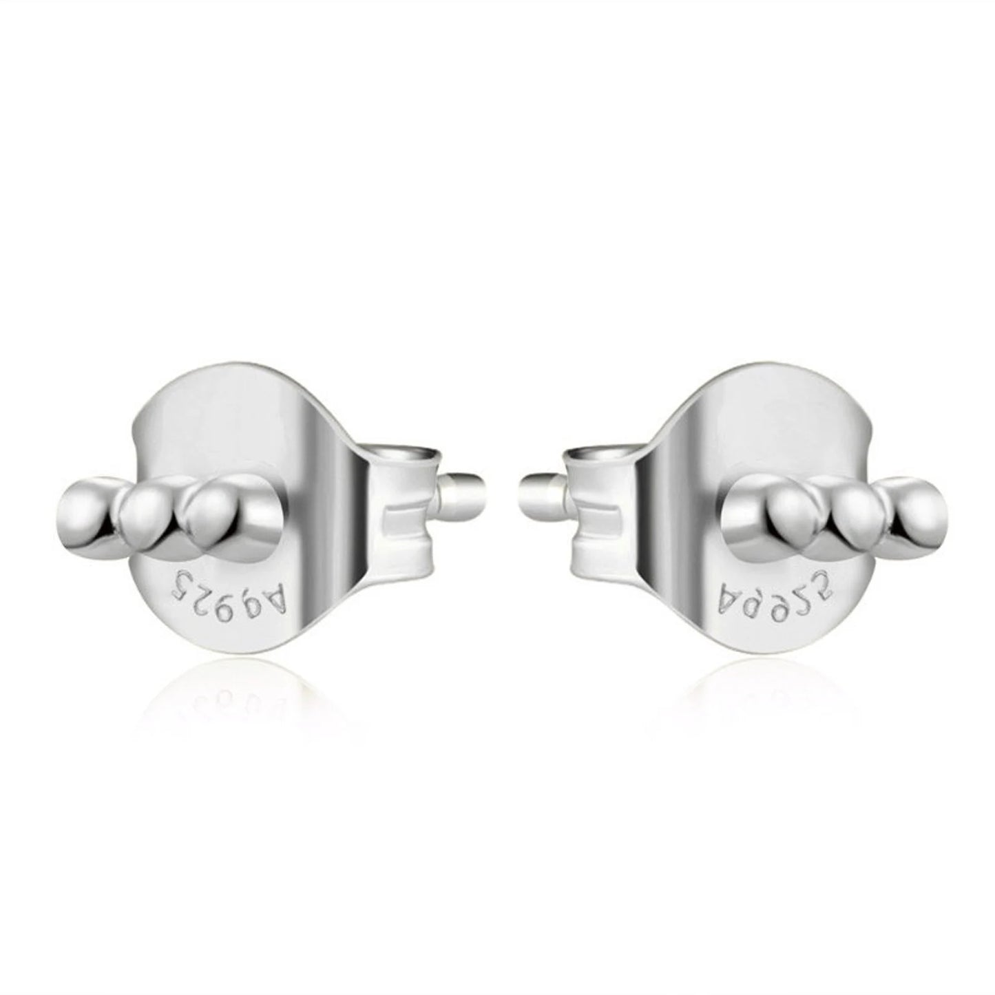 Bar stud earrings with pearls